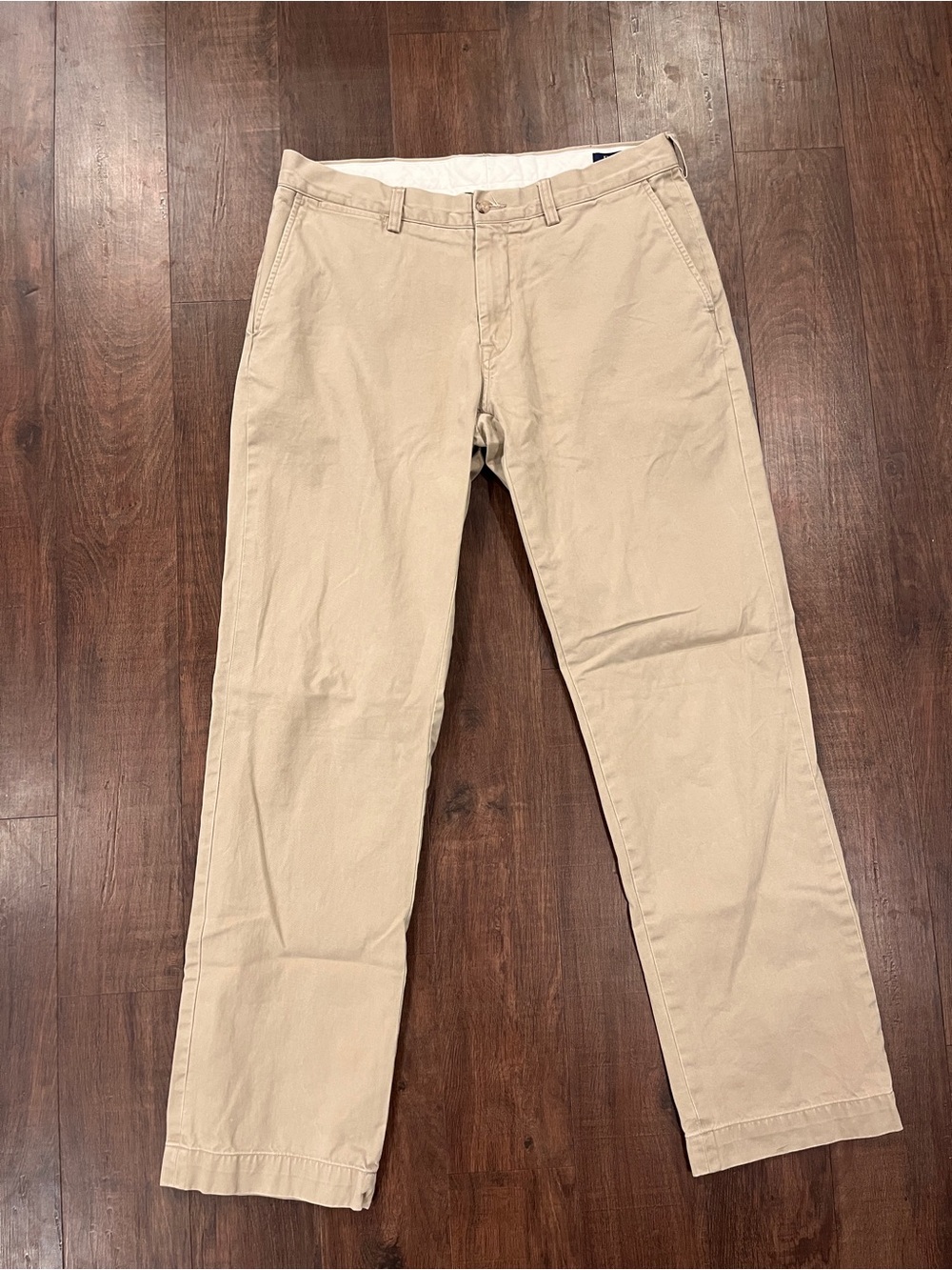 Polo Ralph Lauren Pants Mens 34x34 Classic Fit Chino Khaki Beige Tan Trousers